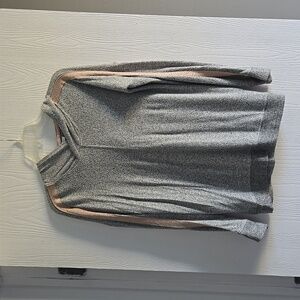 Maurices Grey sparkle Pink stripe soft long sleeve with hood